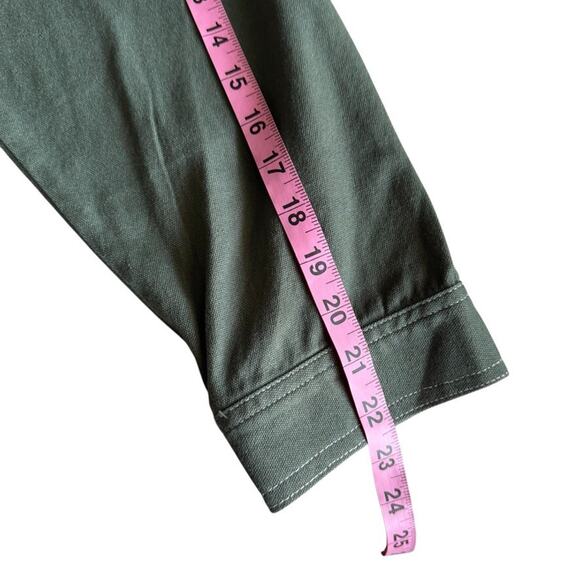 Ten Sixty Sherman Jacket Women's Size XS Green Crop Canvas Pockets Military - Picture 7 of 9